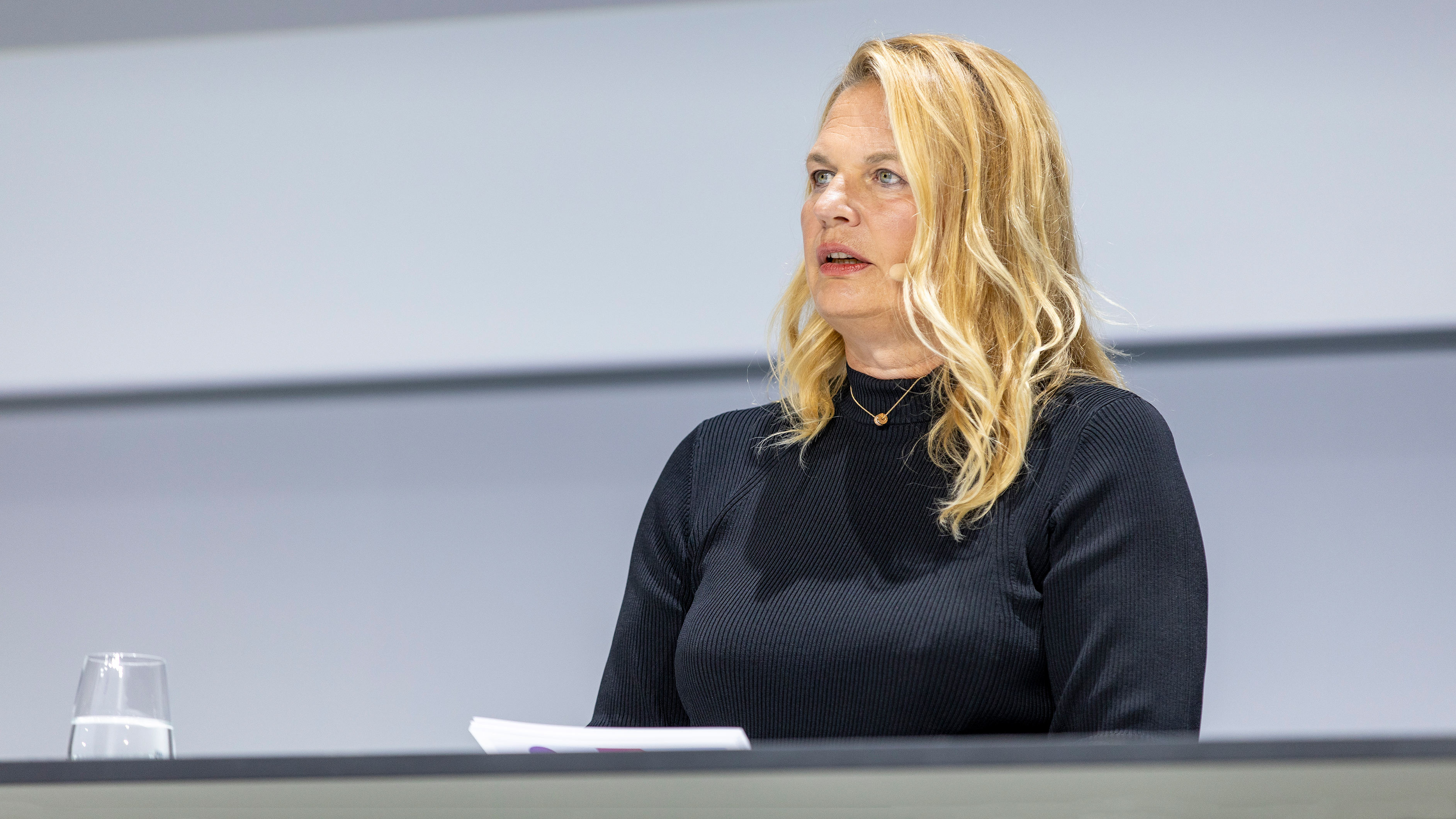 Birgit Rodolphe, Exekutivdirektorin Abwicklung und Geldwäscheprävention, bei der BaFinTech am 19. September 2023